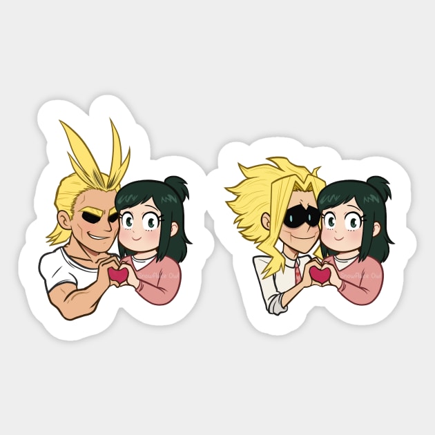 All Might & Inko Dual design (Regular version) Sticker by SnowflakeOwl